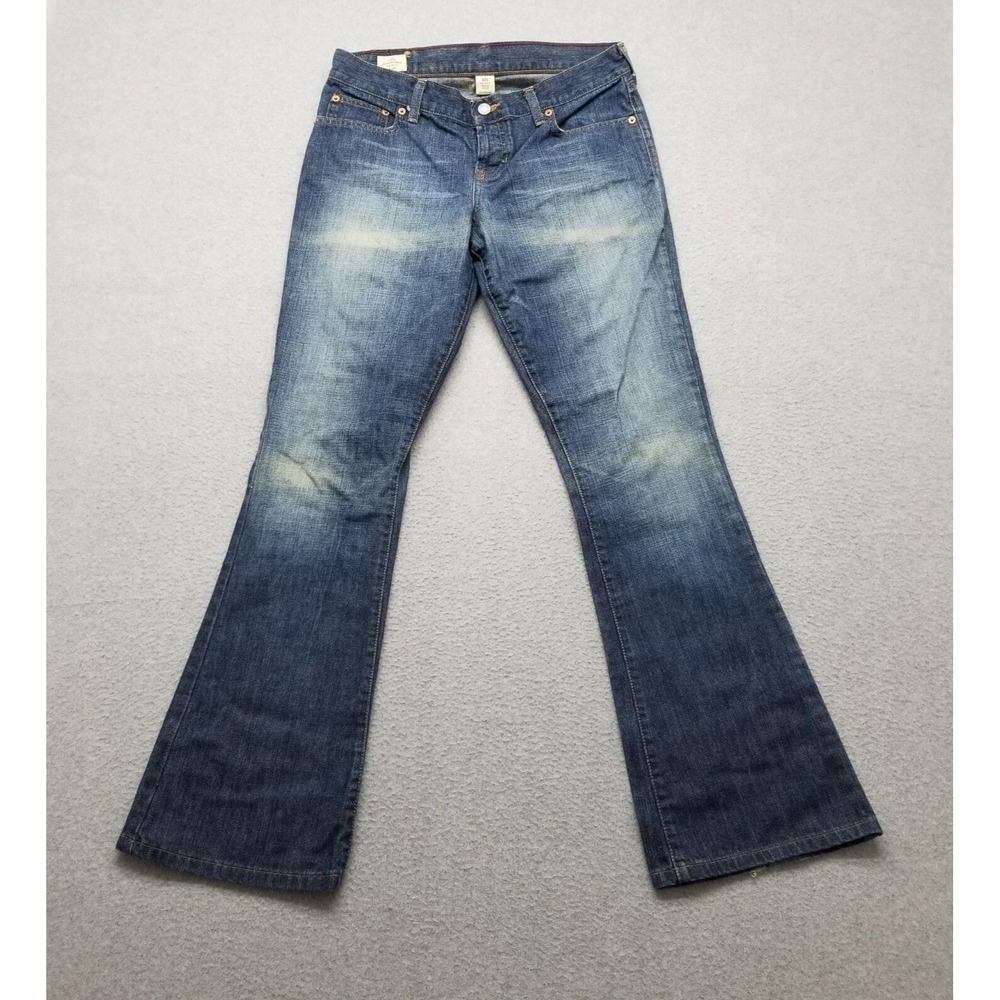 Abercrombie & Fitch Jeans Womens 6 Blue Denim Flared Button 32x31‎